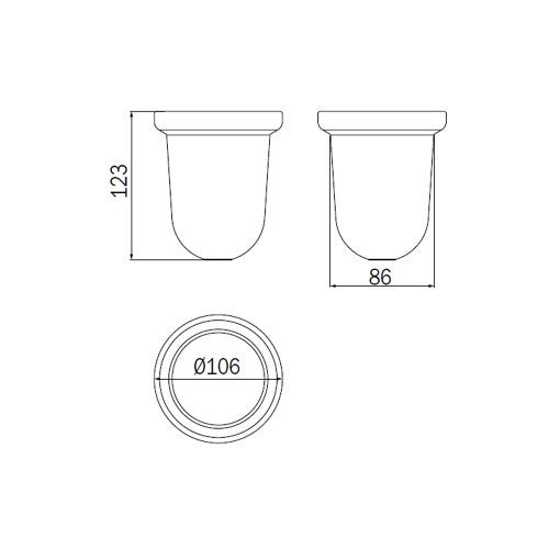Immagine di Inda Bacinella in vetro satinato R76140