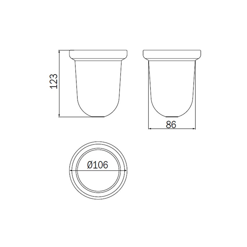 Immagine di Inda Bacinella in vetro satinato R76140