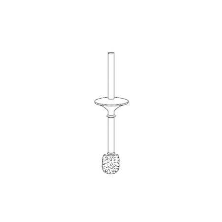 Immagine di Inda Asta completa in ottone finitura cromo, e scovolo colore bianco RV014A003