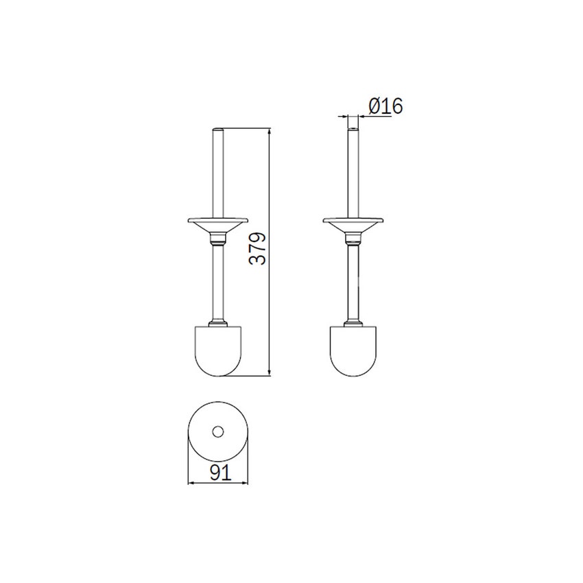 Immagine di Inda Asta completa con scovolo, colore bianco RV014A030
