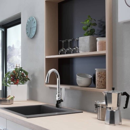 Immagine di Hansgrohe M42 miscelatore cucina monocomando 220, 1 jet, finitura cromo 71802000