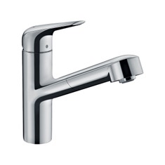 Immagine di Hansgrohe M42 miscelatore cucina monocomando 150, bocca d’erogazione estraibile, 1 jet, finitura cromo 71814000
