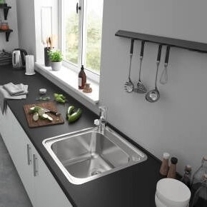 Immagine di Hansgrohe M42 miscelatore cucina monocomando 150, bocca d’erogazione estraibile, 1 jet, finitura cromo 71814000