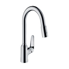 Immagine di Hansgrohe M42 miscelatore cucina monocomando 220, doccetta estraibile, 2 jet, sBox, finitura cromo 71820000