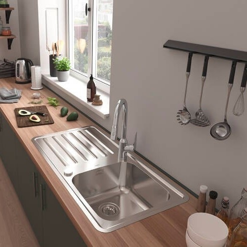 Immagine di Hansgrohe M42 miscelatore cucina monocomando 220, doccetta estraibile, 2 jet, sBox, finitura cromo 71820000