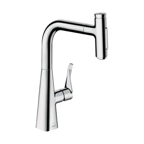 Immagine di Hansgrohe M71 miscelatore monocomando da cucina 240, doccetta estraibile, 2 jet, finitura cromo 73822000