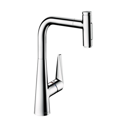 Immagine di Hansgrohe M51 miscelatore cucina monocomando 300, doccetta estraibile, 2 jet, sBox, finitura cromo 73867000