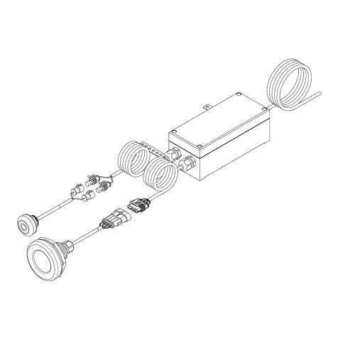 Immagine di Kaldewei Set di illuminazione per cromoterapia, per vasche da bagno, luce bianca 630200000999