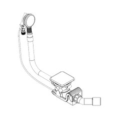 Immagine di Kaldewei Colonna di scarico e troppopieno speciale, con funzione di erogazione integrata, copertura foro di scarico e parti in vista smaltate, adatta per modelli Conoduo e Incava, colore bianco alpino 687772020001