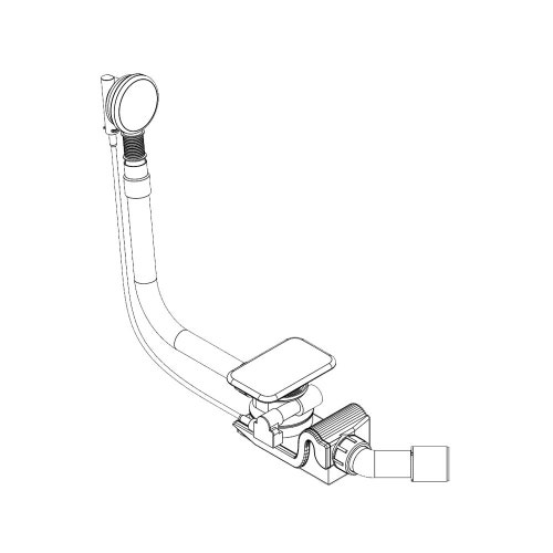 Immagine di Kaldewei Colonna di scarico e troppopieno speciale, con copertura del foro di scarico e parti in vista smaltate, adatte per modello Asymmetric Duo, colore bianco alpino 687772040001