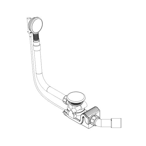 Immagine di Kaldewei Colonna di scarico e troppopieno speciale, con copertura foro di scarico e parti in vista smaltate, adatto per modelli Centro Duo e Ellipso Duo, colore bianco alpino finitura opaco 687772080711