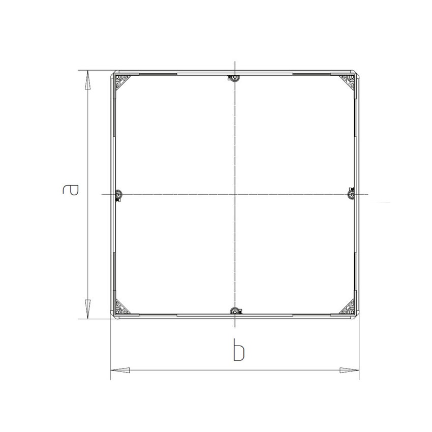 Immagine di Kaldewei Telaio di montaggio FR 5300 Flex, per piatto doccia quadrato 120 cm 530000130000