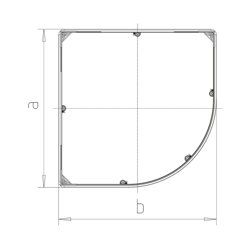 Immagine di Kaldewei Telaio di montaggio FR 5300 Flex, per piatto doccia angolare 100 cm 530000170000