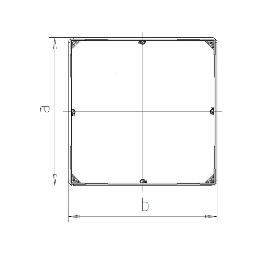 Immagine di Kaldewei Telaio di montaggio FR per piatto doccia quadrato Flex Plus 90 cm 530000180000