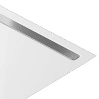 Immagine di Kaldewei Rivestimento di design 4136, per piatti doccia L.120 cm, finitura acciaio spazzolato 687771280969