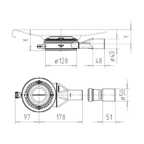 Immagine di Kaldewei Scarico KA 120 piatto, senza copertura dello scarico 687772510000