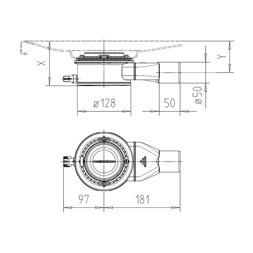 Immagine di Kaldewei Scarico KA 120 orizzontale, senza copertura dello scarico 687772530000