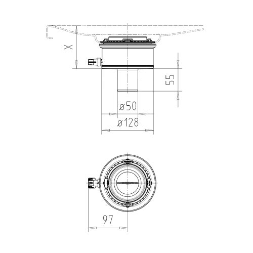 Immagine di Kaldewei Scarico KA 120 verticale, senza copertura dello scarico 687772520000
