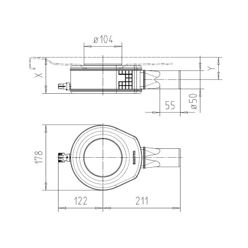 Immagine di Kaldewei Scarico KA 90 orizzontale, copertura dello scarico cromo 687772560999