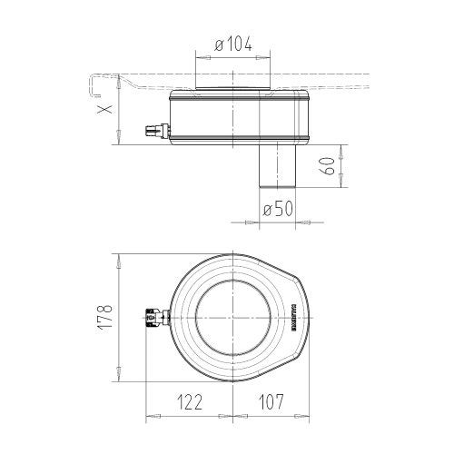 Immagine di Kaldewei Scarico KA 90 verticale, copertura dello scarico cromo 687772550999