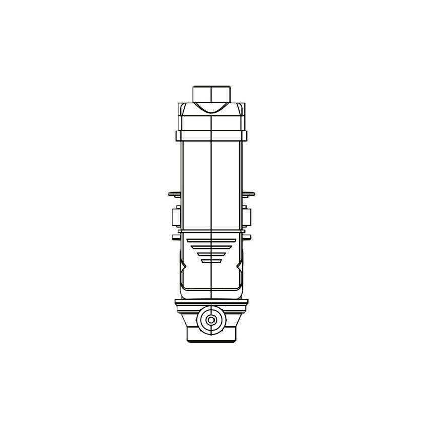 Immagine di Kaldewei Scarico e troppopieno Clou con leva, copertura rettangolare smaltata, colore bianco alpino 905400000001