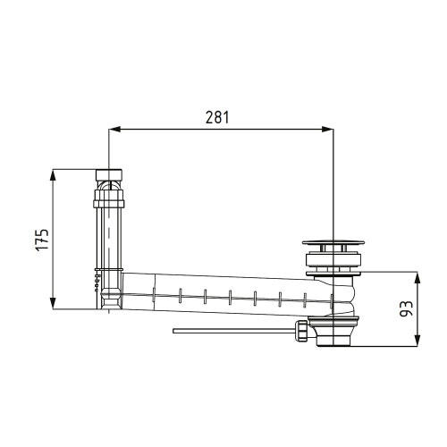 Immagine di Kaldewei Scarico e troppopieno Clou con leva, copertura rotonda smaltata, colore bianco alpino 905300000001