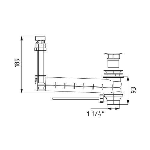 Immagine di Kaldewei Scarico e troppopieno Clou, con leva, copertura rotonda finitura cromo 906600000999
