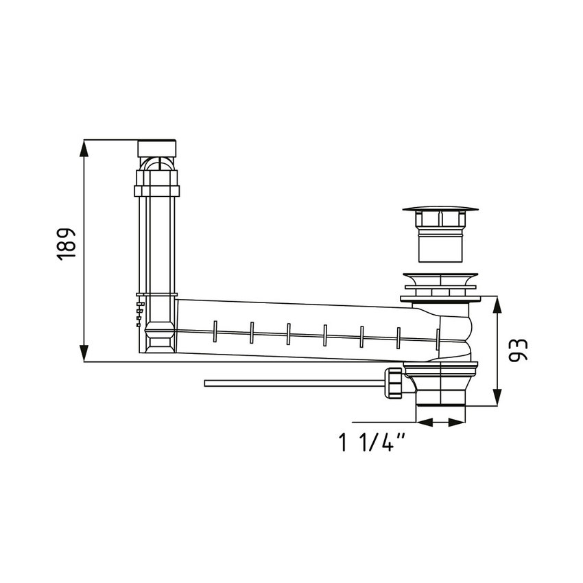 Immagine di Kaldewei Scarico e troppopieno Clou, con leva, copertura rotonda finitura cromo 906600000999