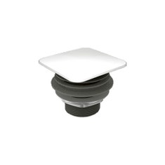 Immagine di Kaldewei Valvola a scarico libero con copertura rettangolare smaltata, colore bianco alpino 905900000001