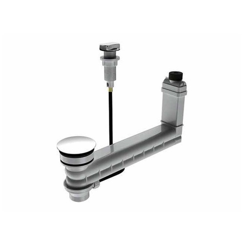 Immagine di Kaldewei Scarico e troppopieno Clou con leva, copertura rotonda smaltata, colore bianco alpino 905300000001