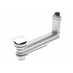 Immagine di Kaldewei Scarico e troppopieno Clou con leva, copertura rettangolare smaltata, colore bianco alpino 905400000001