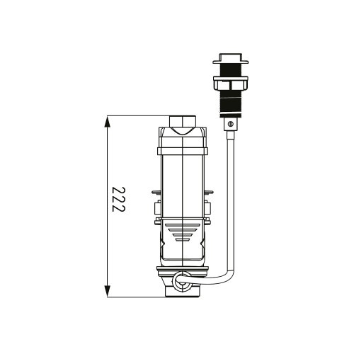 Immagine di Kaldewei Scarico e troppopieno Clou con cavo e manopola, copertura dello scarico quadrata e smaltata, pomello colore bianco alpino 910300010001