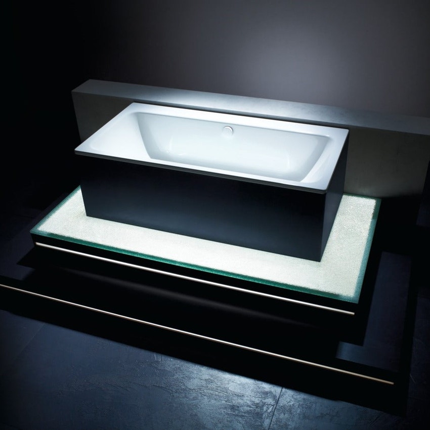 Immagine di Kaldewei ASYMMETRIC DUO vasca rettangolare L.190 cm, in acciaio smaltato, colore bianco alpino 274400010001