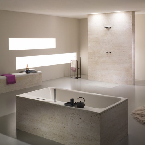 Immagine di Kaldewei ASYMMETRIC DUO vasca rettangolare L.190 cm, in acciaio smaltato, colore bianco alpino 274400010001