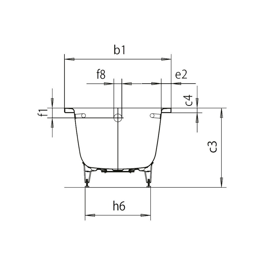 Immagine di Kaldewei CAYONO STAR vasca rettangolare monoposto L.170 P.70 cm, in acciaio smaltato, con predisposizione per montaggio maniglie, colore bianco alpino 275500010001