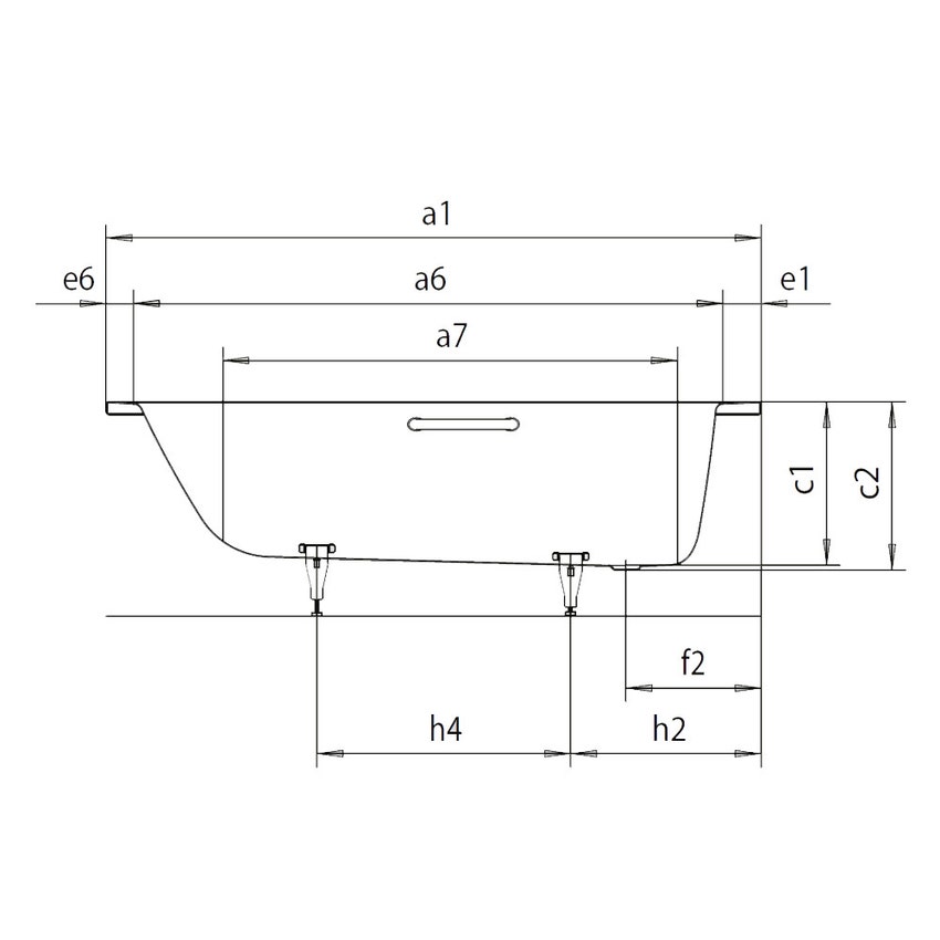 Immagine di Kaldewei CAYONO STAR vasca rettangolare monoposto L.170 P.70 cm, in acciaio smaltato, con predisposizione per montaggio maniglie, colore bianco alpino 275500010001