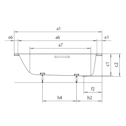 Immagine di Kaldewei CAYONO vasca rettangolare L.170 P.75 cm, in acciaio smaltato, colore bianco finitura opaco 275000010711