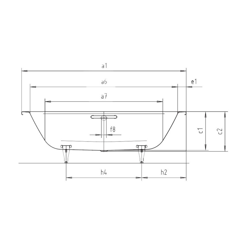 Immagine di Kaldewei CAYONO DUO vasca rettangolare da incasso L.170 P.75 cm, in acciaio smaltato, colore bianco alpino 272400010001