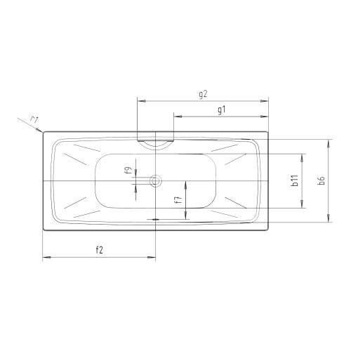 Immagine di Kaldewei CAYONO DUO vasca rettangolare da incasso L.170 P.75 cm, in acciaio smaltato, colore bianco alpino 272400010001