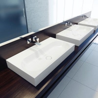 Immagine di Kaldewei CENTRO lavabo da appoggio, L.90 P.50 cm, senza foro, senza troppopieno, altezza bordo 12 cm, colore bianco alpino 903106003001