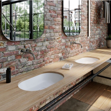 Immagine di Kaldewei CENTRO lavabo da sottopiano L.61 cm, senza troppopieno, colore bianco alpino 903206003001