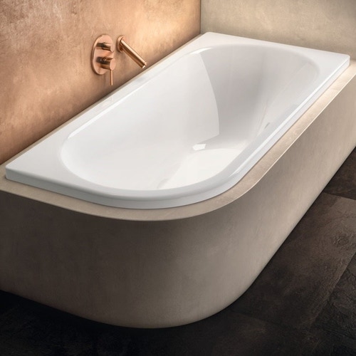 Immagine di Kaldewei CENTRO DUO 1 SINISTRA vasca con curvatura profilo a sinistra L.180 cm, in acciaio smaltato, colore bianco alpino 283600010001