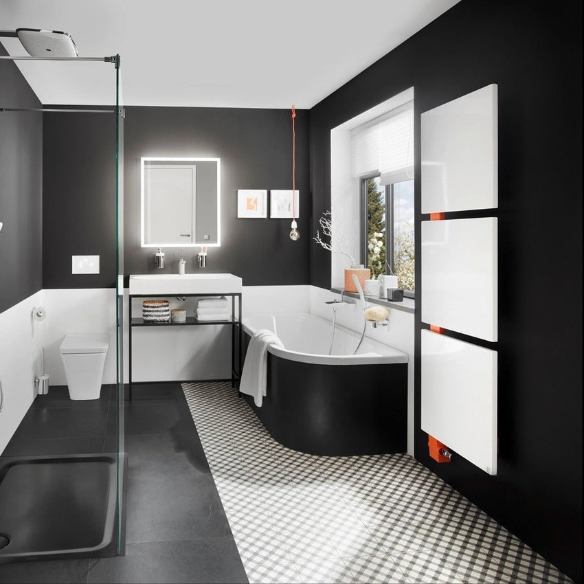 Immagine di Kaldewei CENTRO DUO 1 DESTRA vasca con curvatura profilo a destra L.170 cm, in acciaio smaltato, colore bianco alpino 283000010001