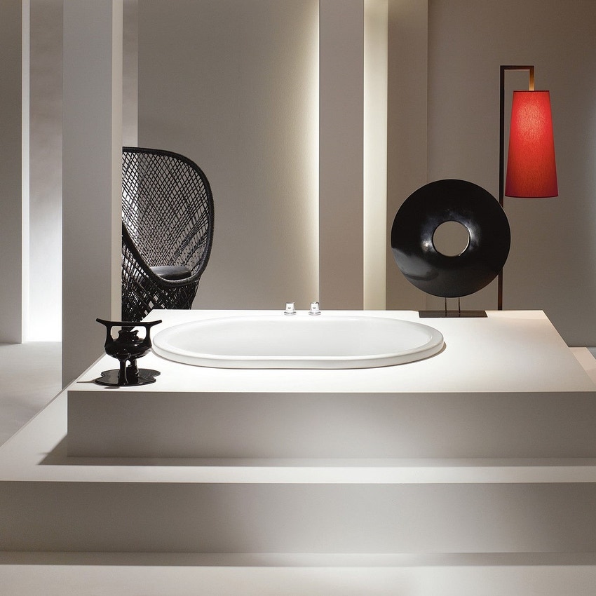 Immagine di Kaldewei ELLIPSO DUO OVAL vasca ovale L.190 P.100, in acciaio smaltato, colore bianco alpino 286200010001