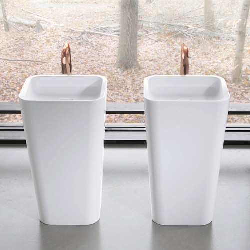 Immagine di Kaldewei MEISTERSTÜCK EMERSO lavabo a colonna da centro stanza L.52 P.42 cm, colore bianco alpino 904806023001