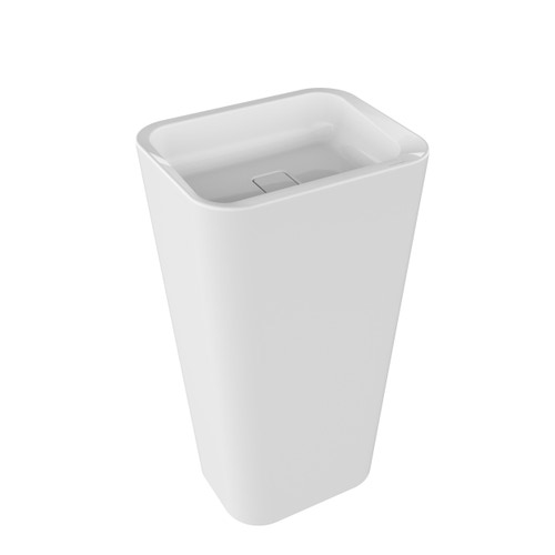 Immagine di Kaldewei MEISTERSTÜCK EMERSO lavabo a colonna da centro stanza L.52 P.42 cm, colore bianco alpino 904806023001