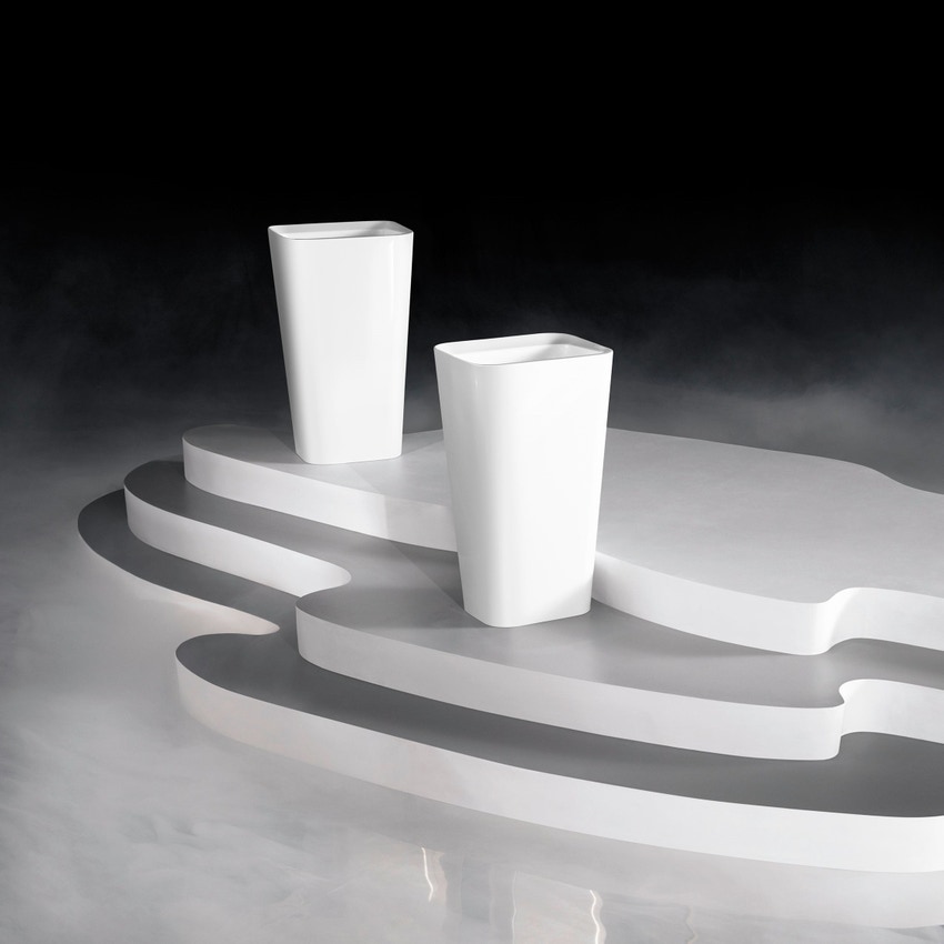 Immagine di Kaldewei MEISTERSTÜCK EMERSO lavabo a colonna da centro stanza L.52 P.42 cm, colore bianco alpino 904806023001