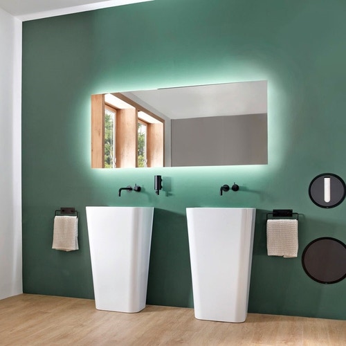 Immagine di Kaldewei MEISTERSTÜCK EMERSO lavabo a colonna da centro stanza L.52 P.42 cm, colore bianco alpino 904806023001