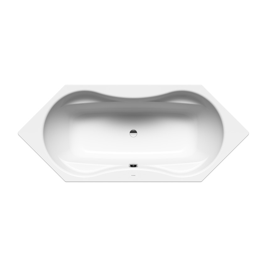 Immagine di Kaldewei MEGA DUO 6 vasca esagonale L.214 P.90 cm, in acciaio smaltato, colore bianco alpino 223600010001