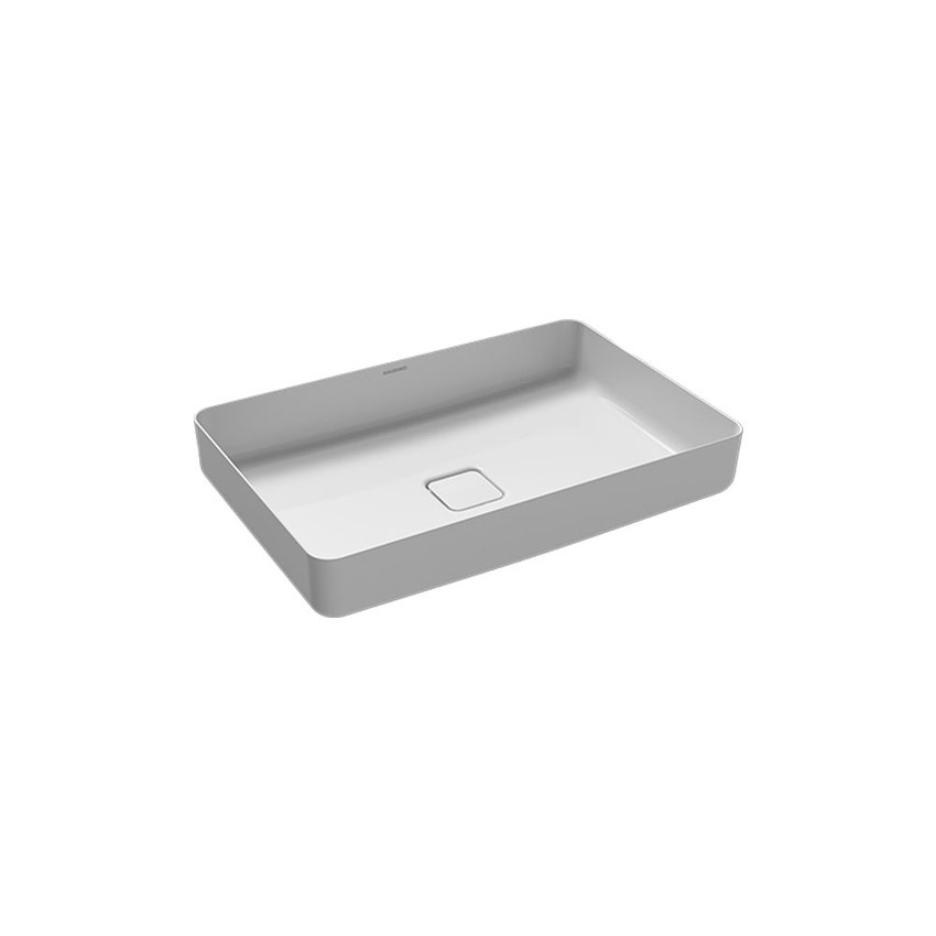 Immagine di Kaldewei MIENA lavabo da appoggio L.58 P.38 cm, senza troppopieno, colore bianco alpino 909606003001